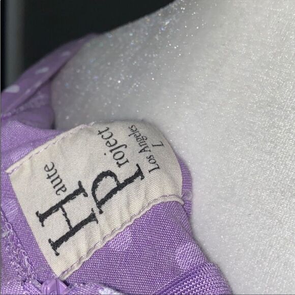 Haute project LA purple polka dot top L - Picture 5 of 5